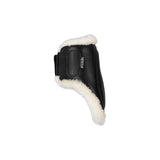 Jumping fetlock boots faux sheepskin & hook-and-loop closure