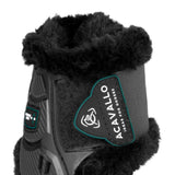 Skeleton Dynamic Zone fetlock boots with synthetic sheepskin