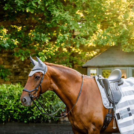 Horseware Ireland Newmarket Ear Net #colour_witney-charcoal