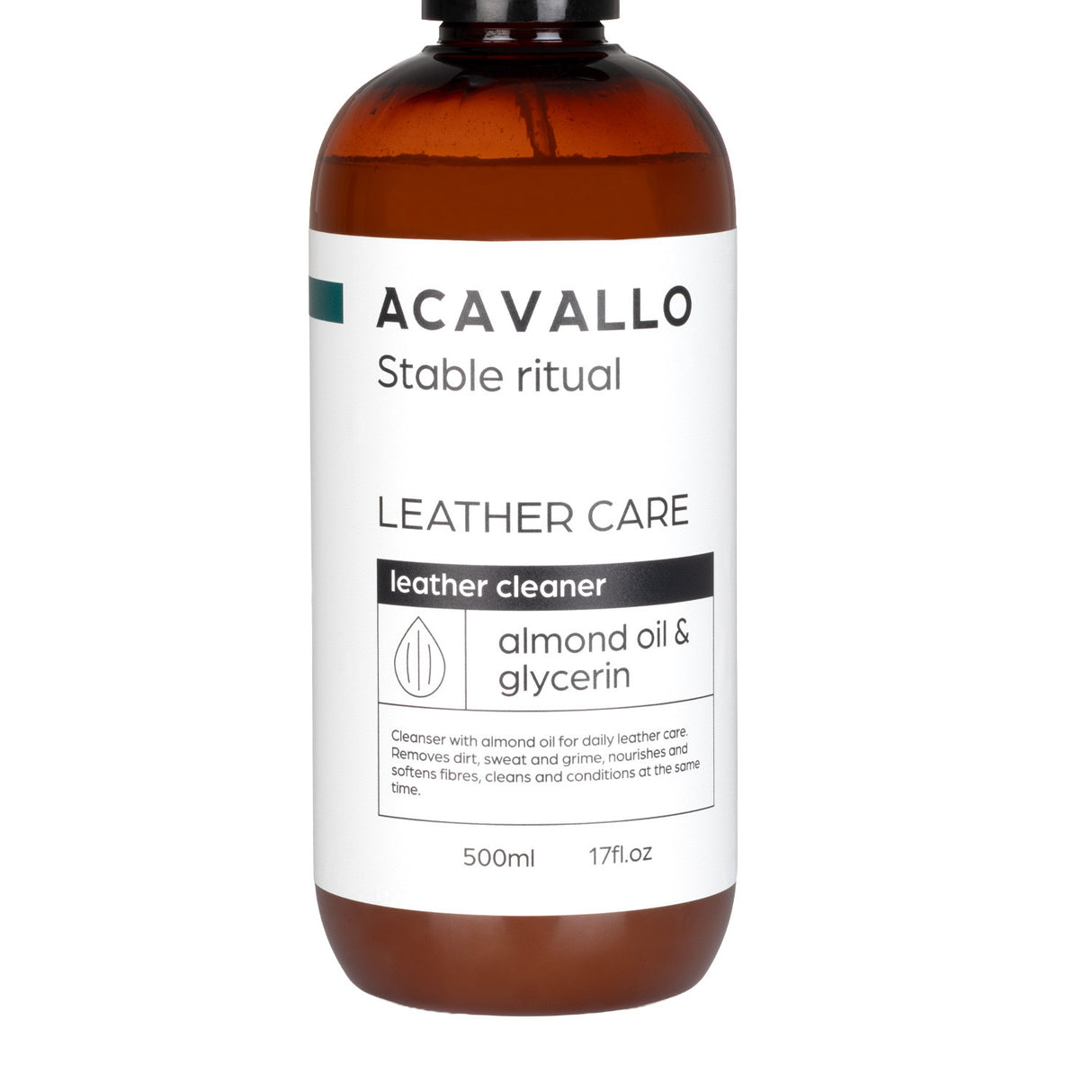 Almond leather soap 500ml (glycerin)
