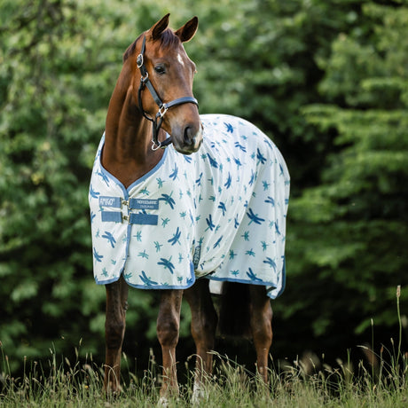 Horseware Ireland Amigo Bug Rug Fly Sheet #colour_dragonfly-print-silver-blue-sage