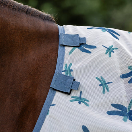 Horseware Ireland Amigo Bug Rug Fly Sheet #colour_dragonfly-print-silver-blue-sage