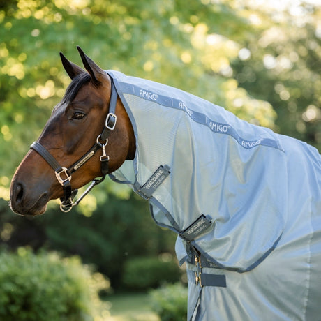 Horseware Ireland Amigo Integrated Fly Sheet #colour_heather-blue-blue-silver