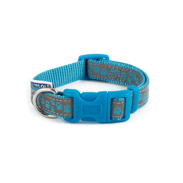 Ancol Reflective Collection Reflective Collar #colour_paw-blue