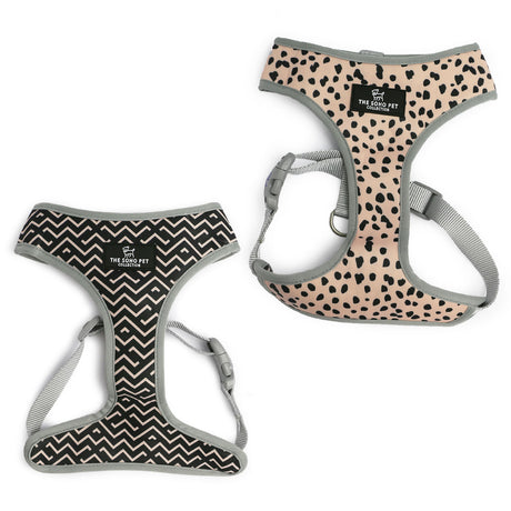 Ancol Soho Reversible Pet Harness #colour_dalmatian-zig-zag