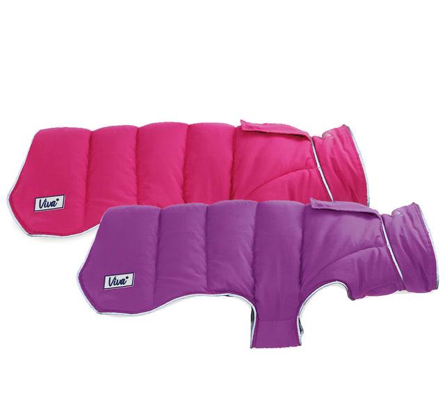 Ancol Viva Reversible Dog Coat #colour_pink-purple