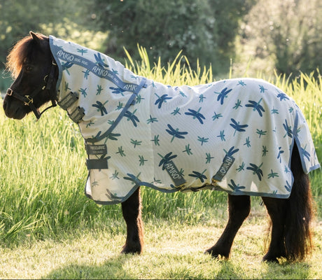 Horseware Ireland Amigo Petite Bug Rug #colour_dragonfly-print-silver-blue-sage