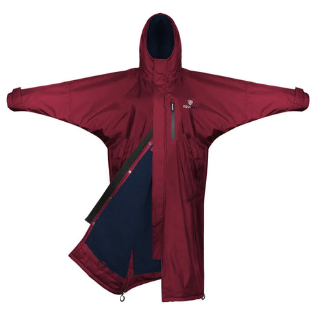 EQUIDRY Women's Thick Fleece Evolution Fixed Hood #colour_plum-navy