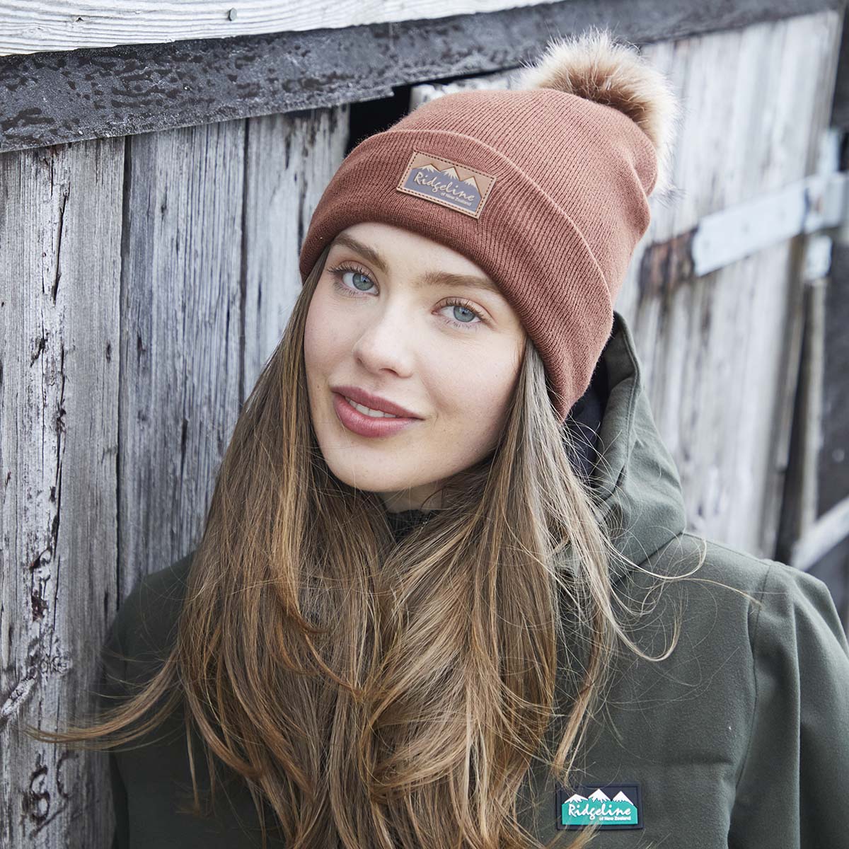 Heritage Fine Knit Bobble Hat - Nutmeg