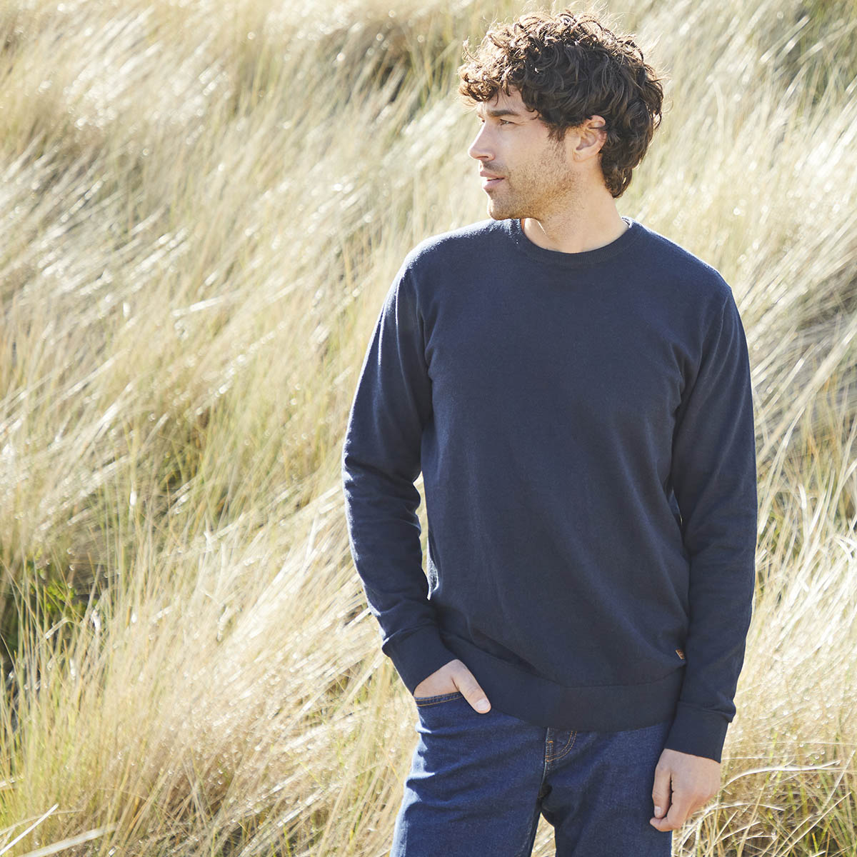 Men's Hartland Crew Knit - Navy