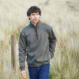 Men's Brancaster 1/4 Zip Top - Moss