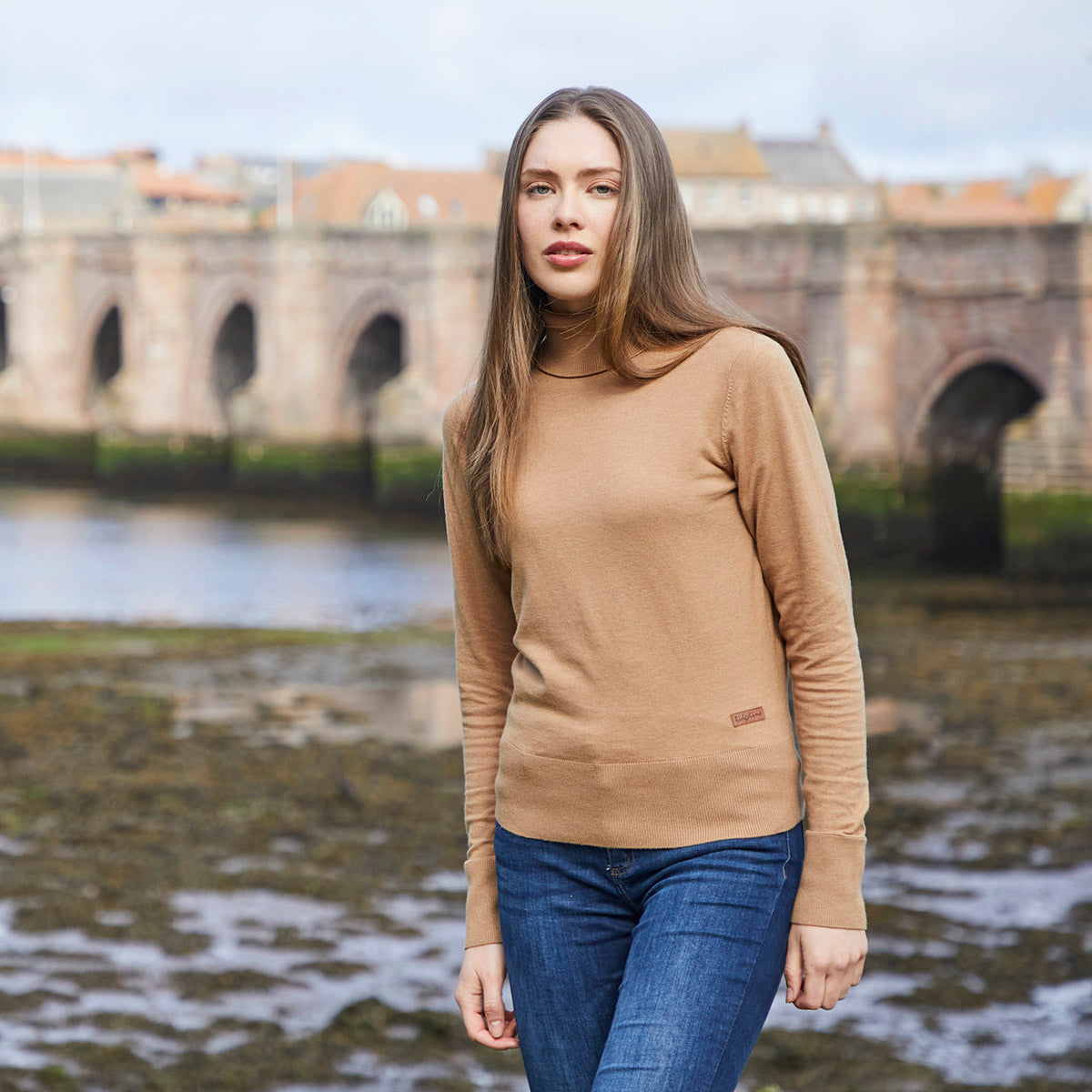 Women's Melford Knit Roll Neck - Sienna