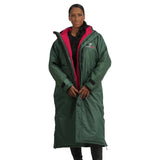 EQUIDRY Women's Thick Fleece Evolution Fixed Hood #colour_black-forest-green-peacock-pink