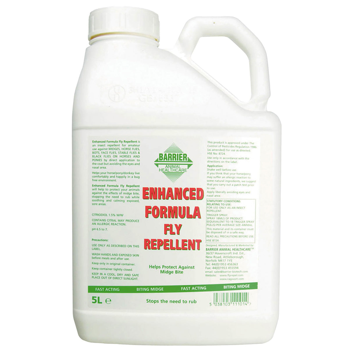 Barrier Enhanced Formula Fly Repellent #size_5l