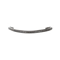 Equestro Leather Browband With Silver Clincher #colour_black