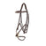 Equestro Bridle With Mexican Noseband And Synthetic Sheepskin #colour_brown