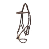 Equestro Bridle With Mexican Noseband And Synthetic Sheepskin #colour_brown