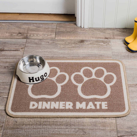 Pet Rebellion Large Absorbent Dinner Mate Food Mat #style_biscuit