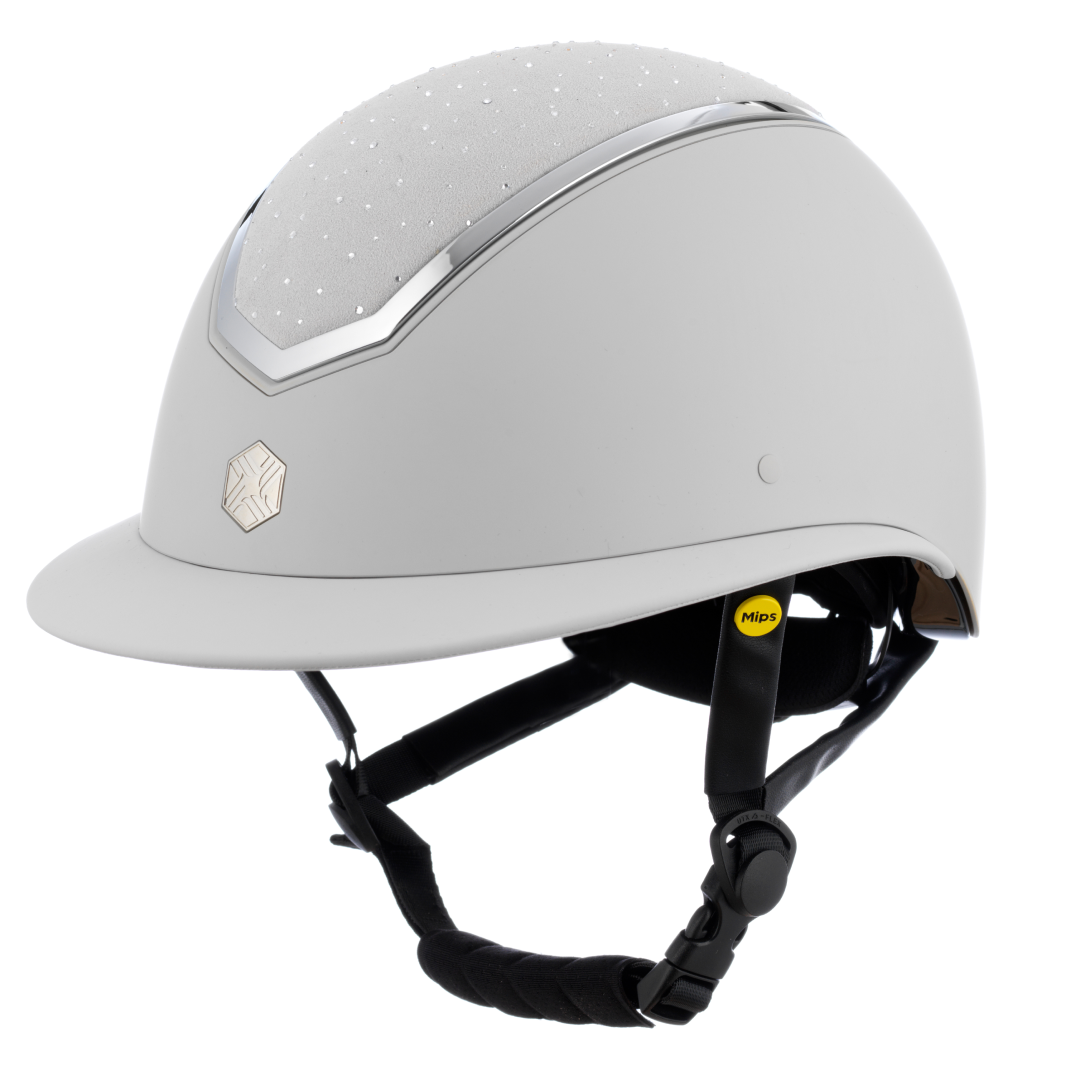 GS Exclusive Charles Owen Pearl Grey Wide Peak Kylo with