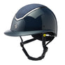 Charles Owen Kylo MIPS Sparkly Gloss Wide Peak Riding Hat #colour_navy-gloss-pewter
