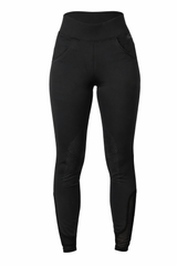 HKM Ladies Silicone Knee Patch Riding Leggings -Tammy- #colour_black