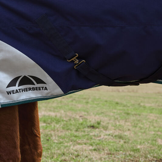 Weatherbeeta Comfitec Plus Dynamic 100G Detach-A-Neck Turnout #colour_navy-forest-green