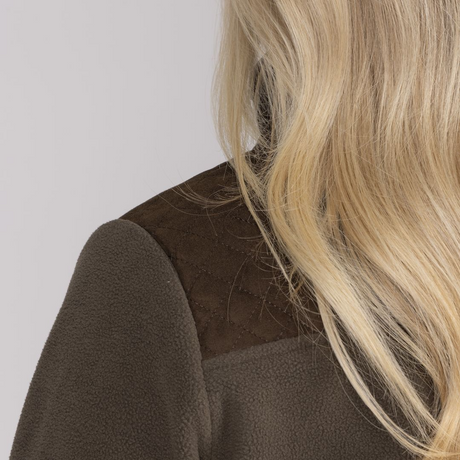 Shires Aubrion Heritage Unisex Full Zip Fleece #colour_dark-olive