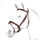 Equipe Rolled Browband Brass Fittings Flash Bridle #colour_brown