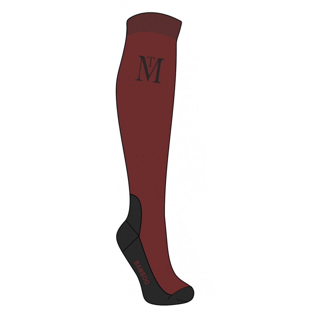 Mark Todd Competition Socks #colour_burgundy