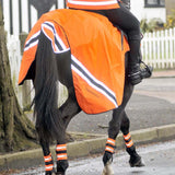 Equisafety Hi-Vis Waterproof Wrap Around Rug #colour_orange