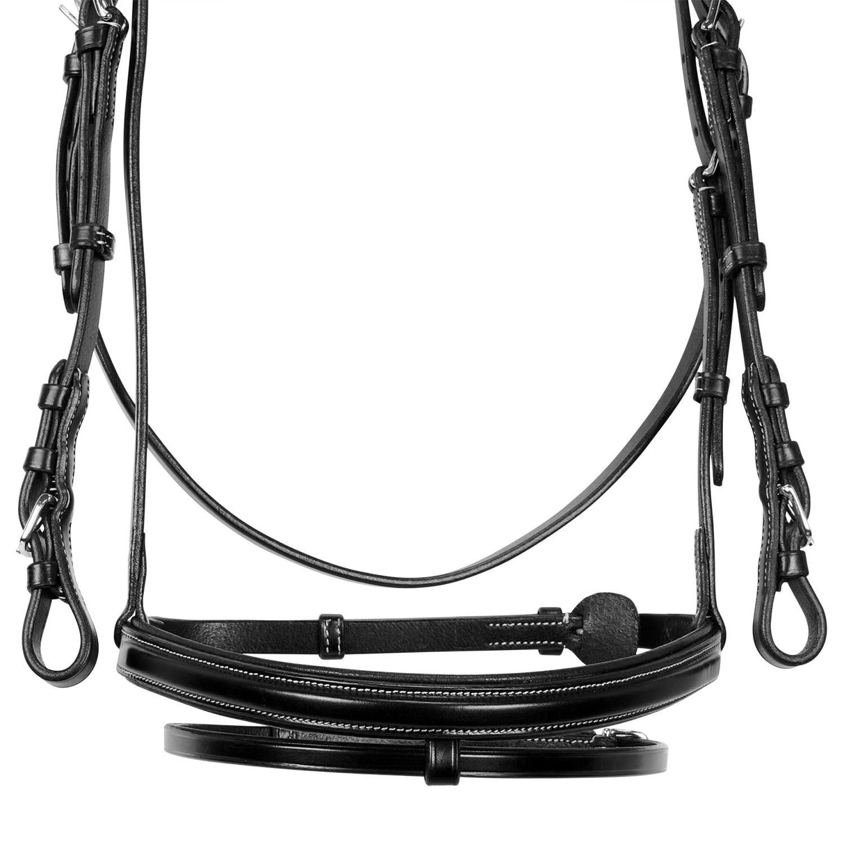 Jumping leather English bridle