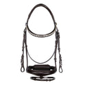 Equestro English Leather Bridle With Glitter New #colour_brown