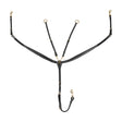Tanned leather fork breastplate with steel buckles NEW