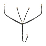 Tanned leather fork breastplate with steel buckles NEW