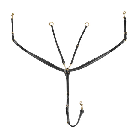 Tanned leather fork breastplate with steel buckles NEW