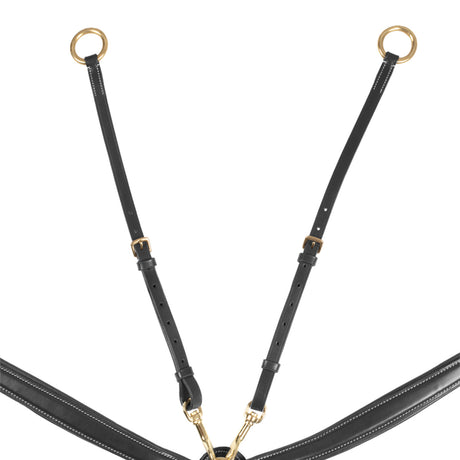 Tanned leather fork breastplate with steel buckles NEW