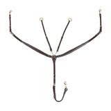 Tanned leather fork breastplate with steel buckles NEW