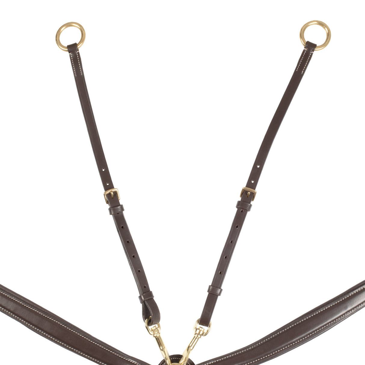 Tanned leather fork breastplate with steel buckles NEW