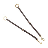 Tanned leather fork breastplate with steel buckles NEW