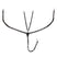 Tanned leather fork breastplate with silver clincher