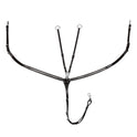 Tanned leather fork breastplate with silver clincher