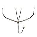 Tanned leather fork breastplate with brass clincher
