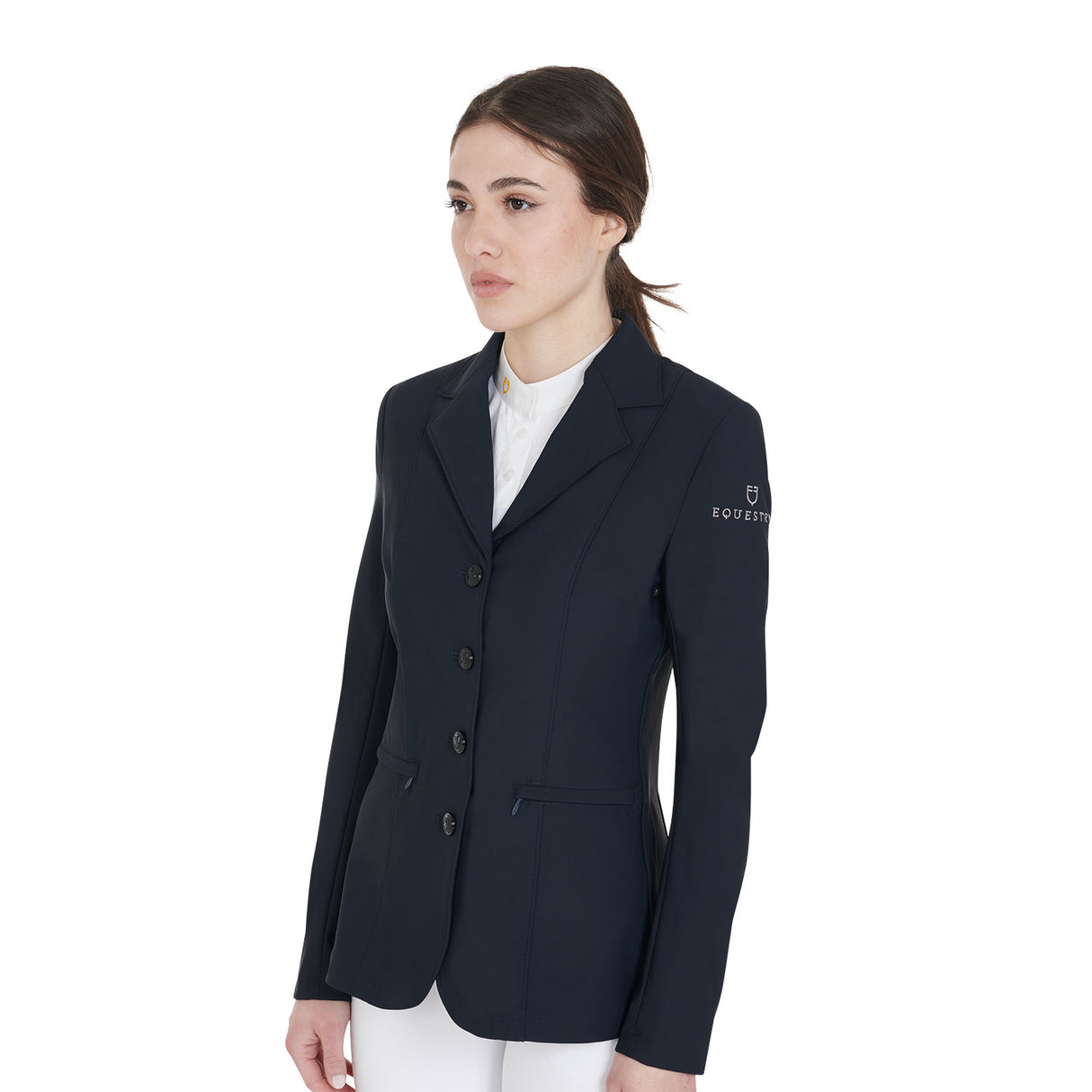 Equestro Women's Four Button Competition Jacket Anatomical Cut