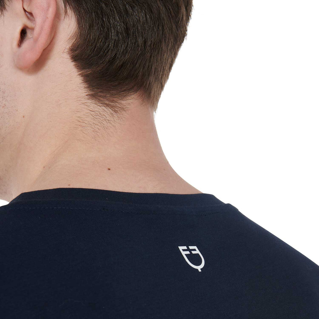 Equestro Men's Slim Fit T-Shirt With Contrasting Writing #colour_blue