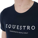 Equestro Men's Slim Fit T-Shirt With Contrasting Writing #colour_blue