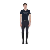 Equestro Men's Slim Fit T-Shirt With Contrasting Writing #colour_blue