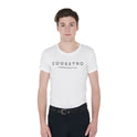 Equestro Men's Slim Fit T-Shirt With Contrasting Writing #colour_white