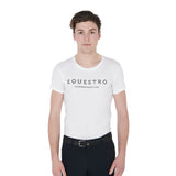 Equestro Men's Slim Fit T-Shirt With Contrasting Writing #colour_white
