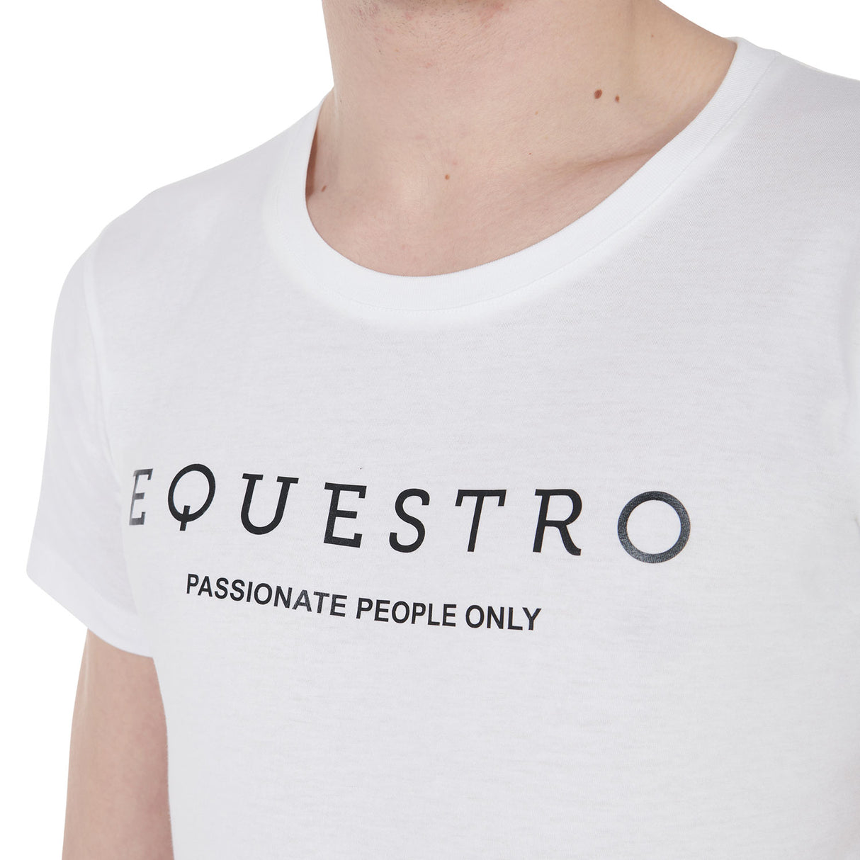 Equestro Men's Slim Fit T-Shirt With Contrasting Writing #colour_white