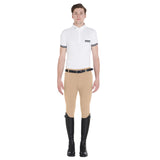 Equestro Men's Slim Fit Grip Breeches With Logo